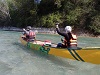 Notre canoë peint aux couleurs rituelles